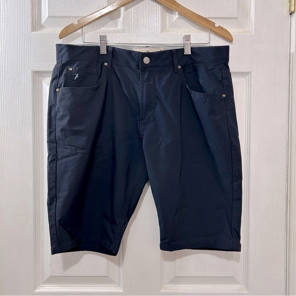 Tailor Vintage Men's Shorts Slim Fit Comfort Stretch Navy Size 36 Waist